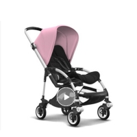 保税直发  一套 bugaboo bee5 2019款黑色架珊瑚红蓬黑座黑把白轮